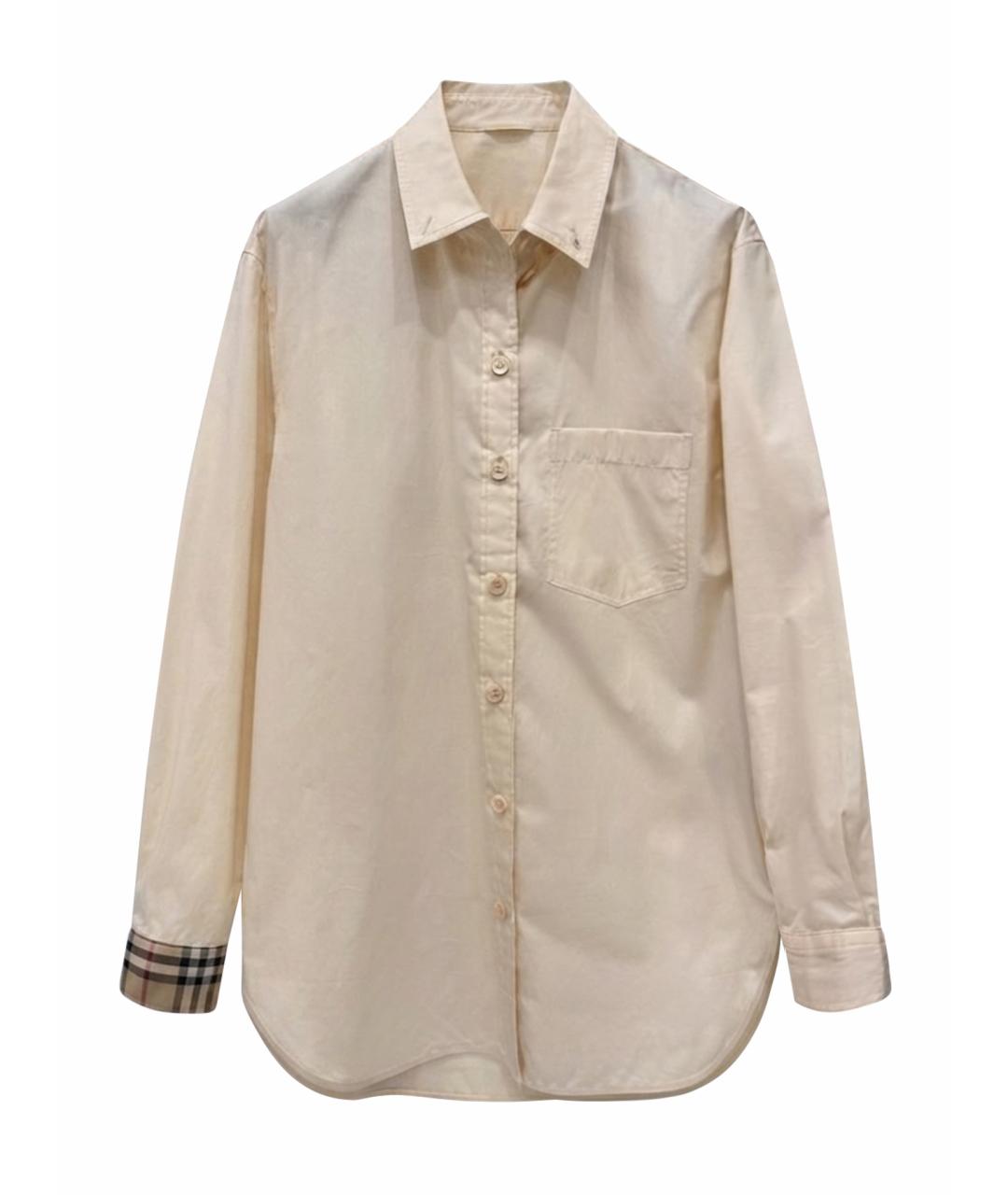 BURBERRY Бежевая хлопковая рубашка, фото 1