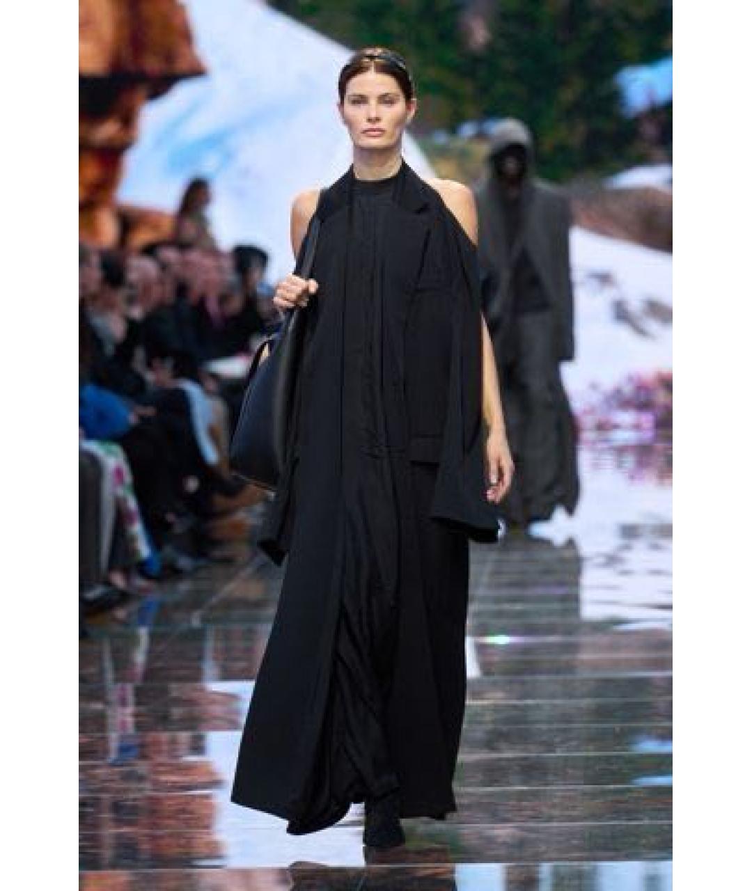 BALENCIAGA Черное вискозное платье, фото 2