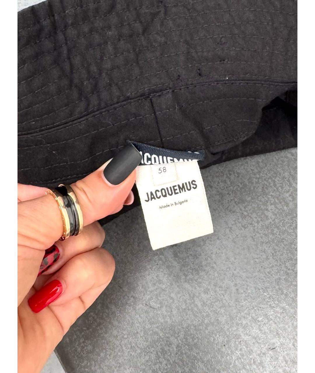 JACQUEMUS Черная хлопковая панама, фото 6