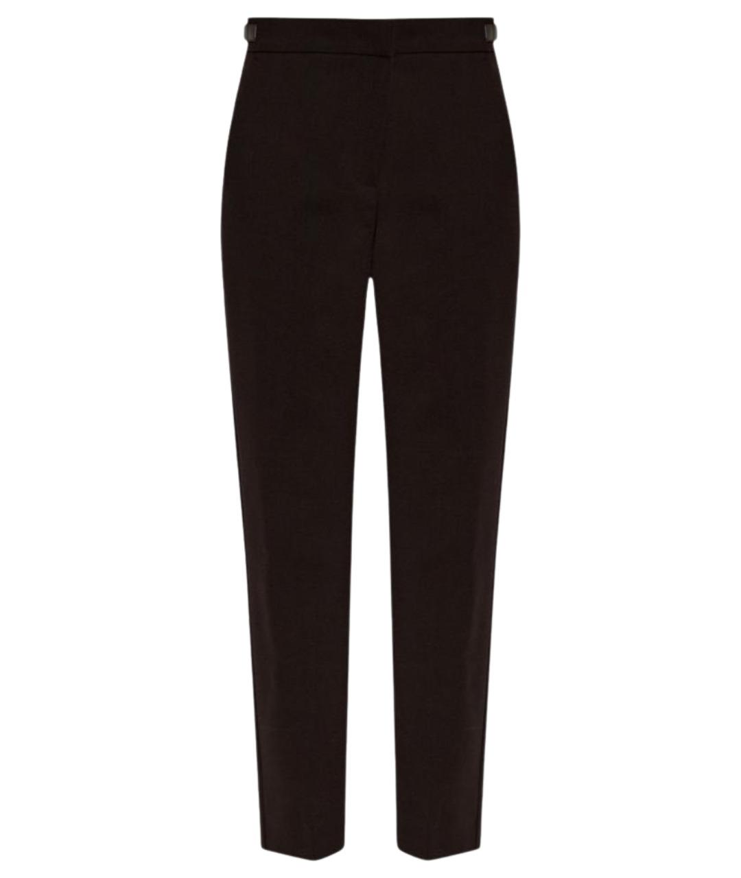 MAX MARA Коричневые шерстяные прямые брюки, фото 1