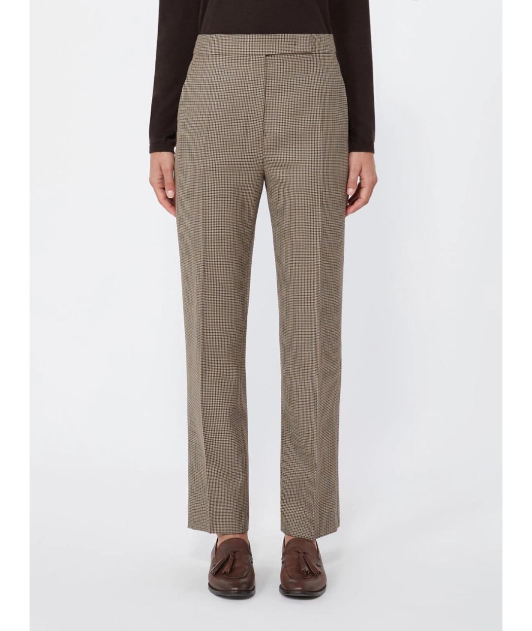 MAX MARA Мульти шерстяные прямые брюки, фото 3