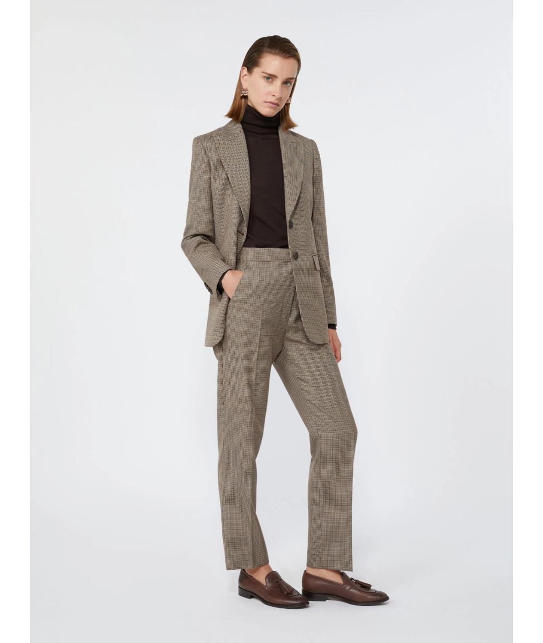 MAX MARA Мульти шерстяные прямые брюки, фото 2