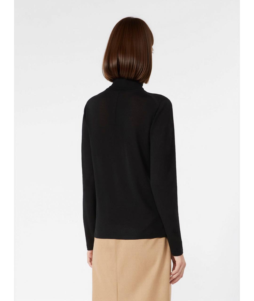 MAX MARA Черная шерстяная водолазка, фото 4