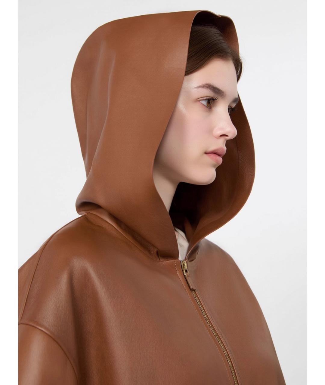 MAX MARA Коричневая кожаная куртка, фото 5