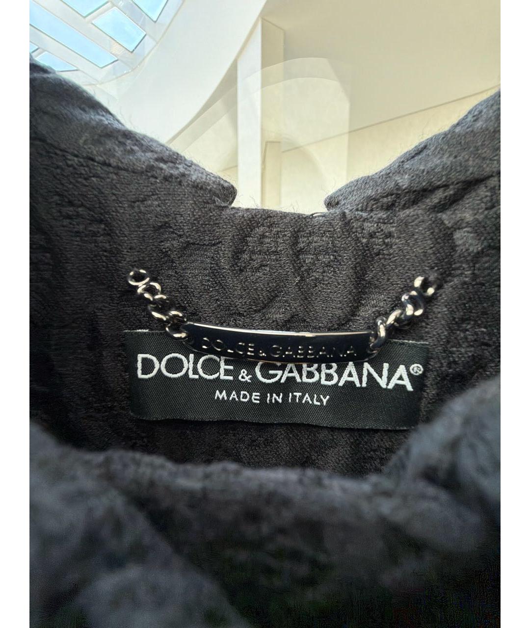 DOLCE&GABBANA Черное шерстяное пальто, фото 4