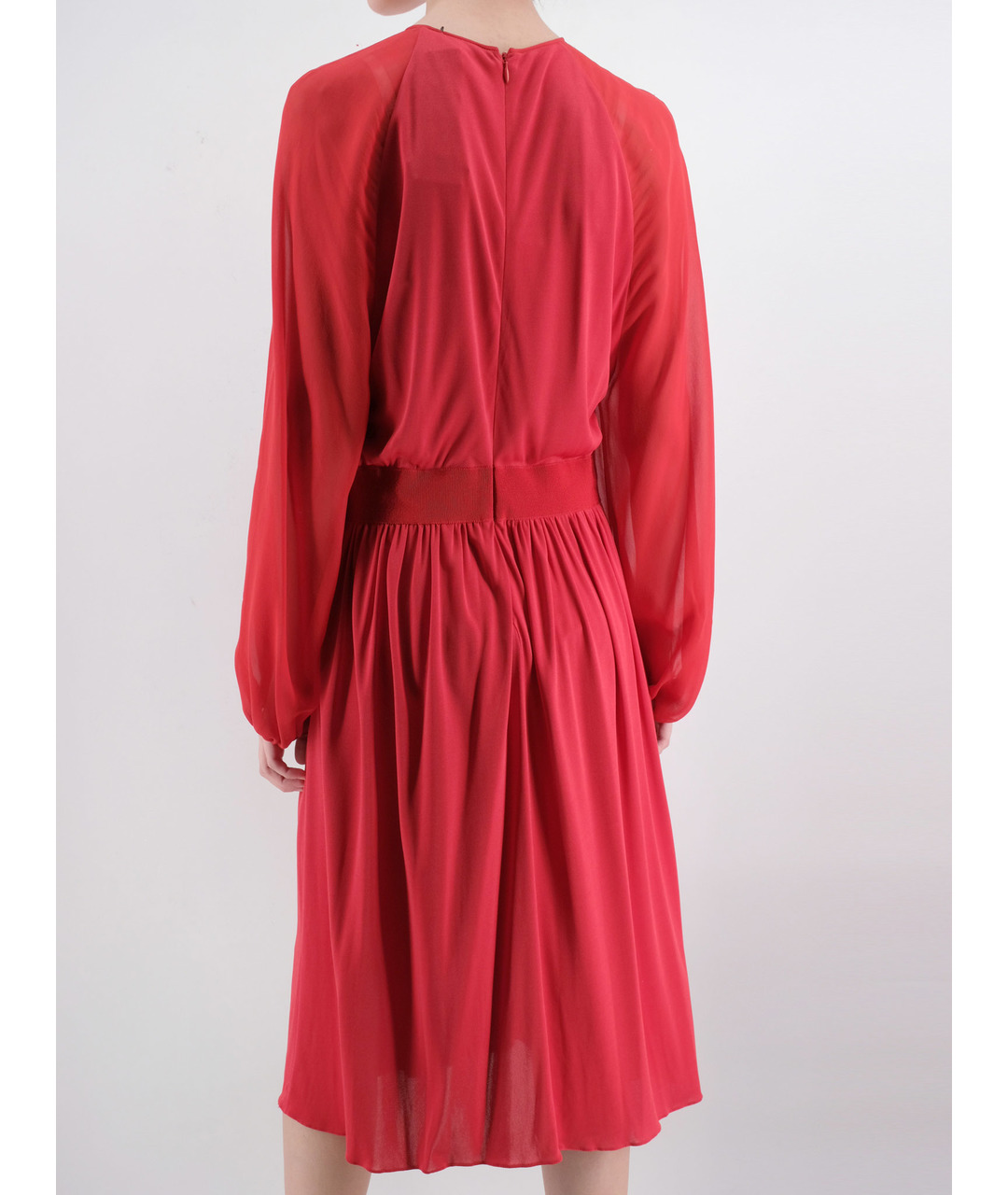 GIAMBATTISTA VALLI Красное вискозное повседневное платье, фото 3