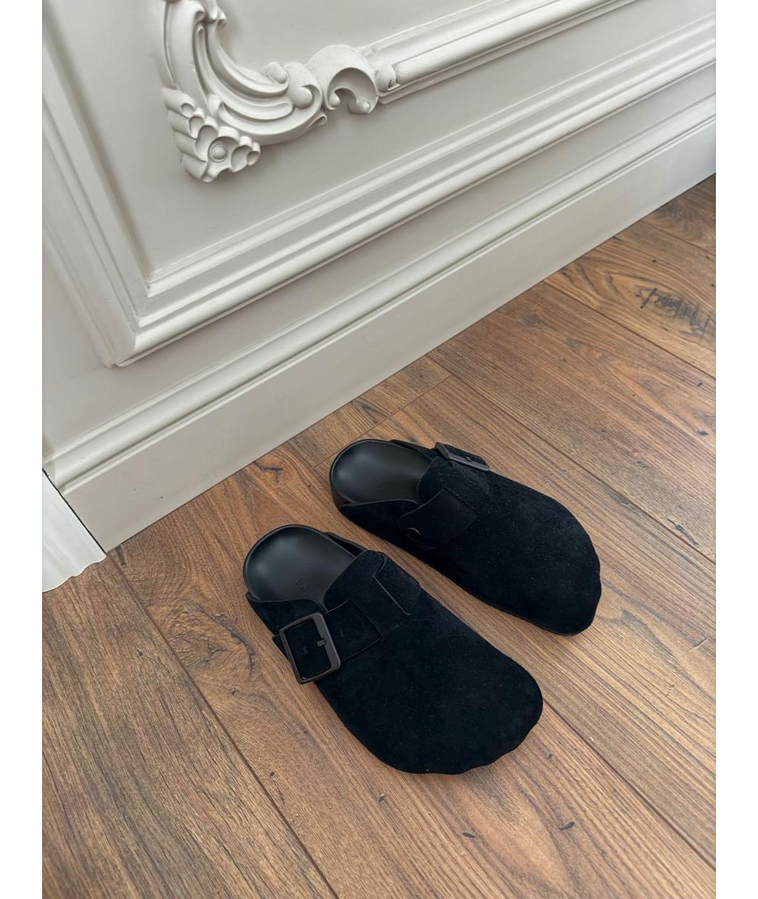 BALENCIAGA Черные замшевые мюли, фото 2
