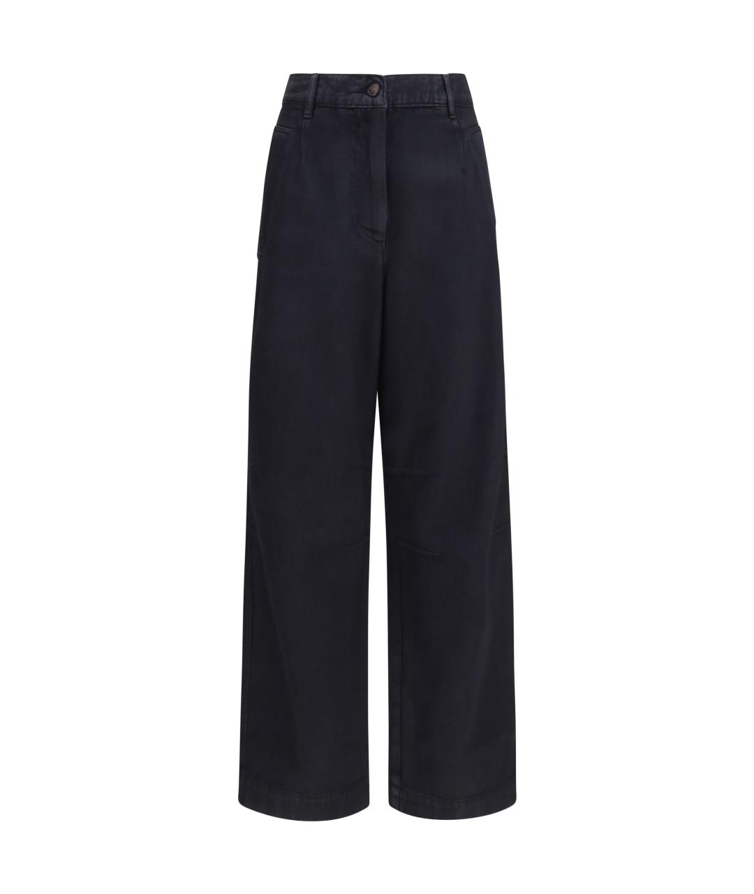 DRIES VAN NOTEN Черные хлопковые прямые джинсы, фото 1