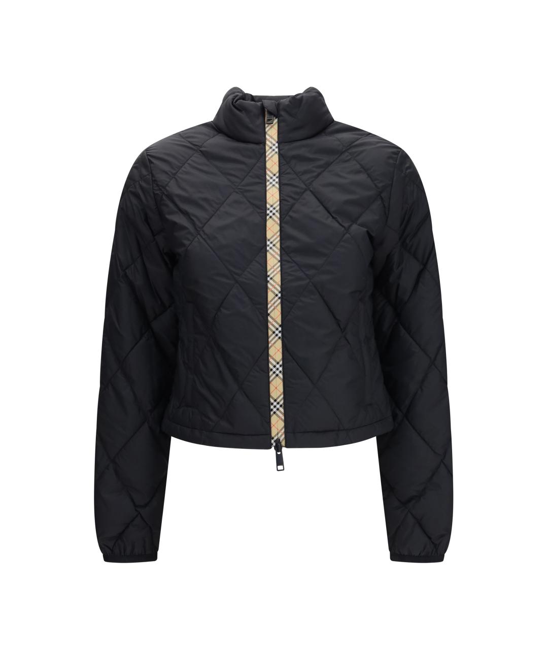 BURBERRY Черная полиамидовая куртка, фото 1