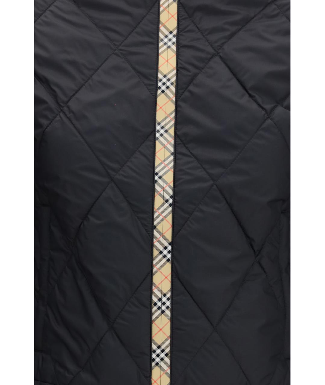BURBERRY Черная полиамидовая куртка, фото 3