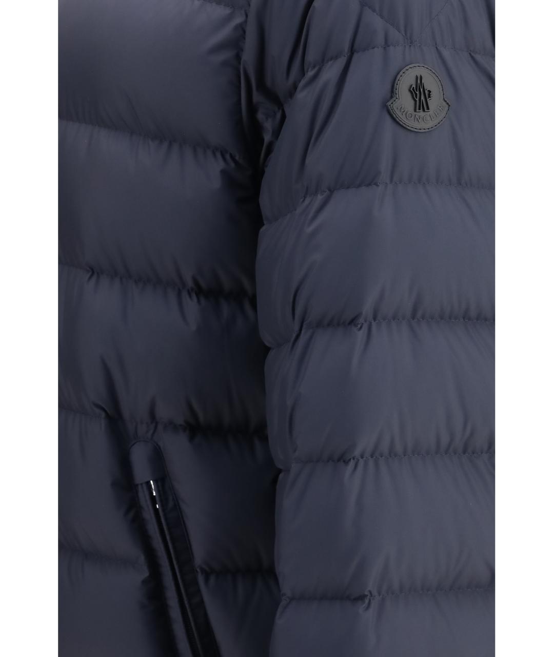 MONCLER Синий полиэстеровый пуховик, фото 3