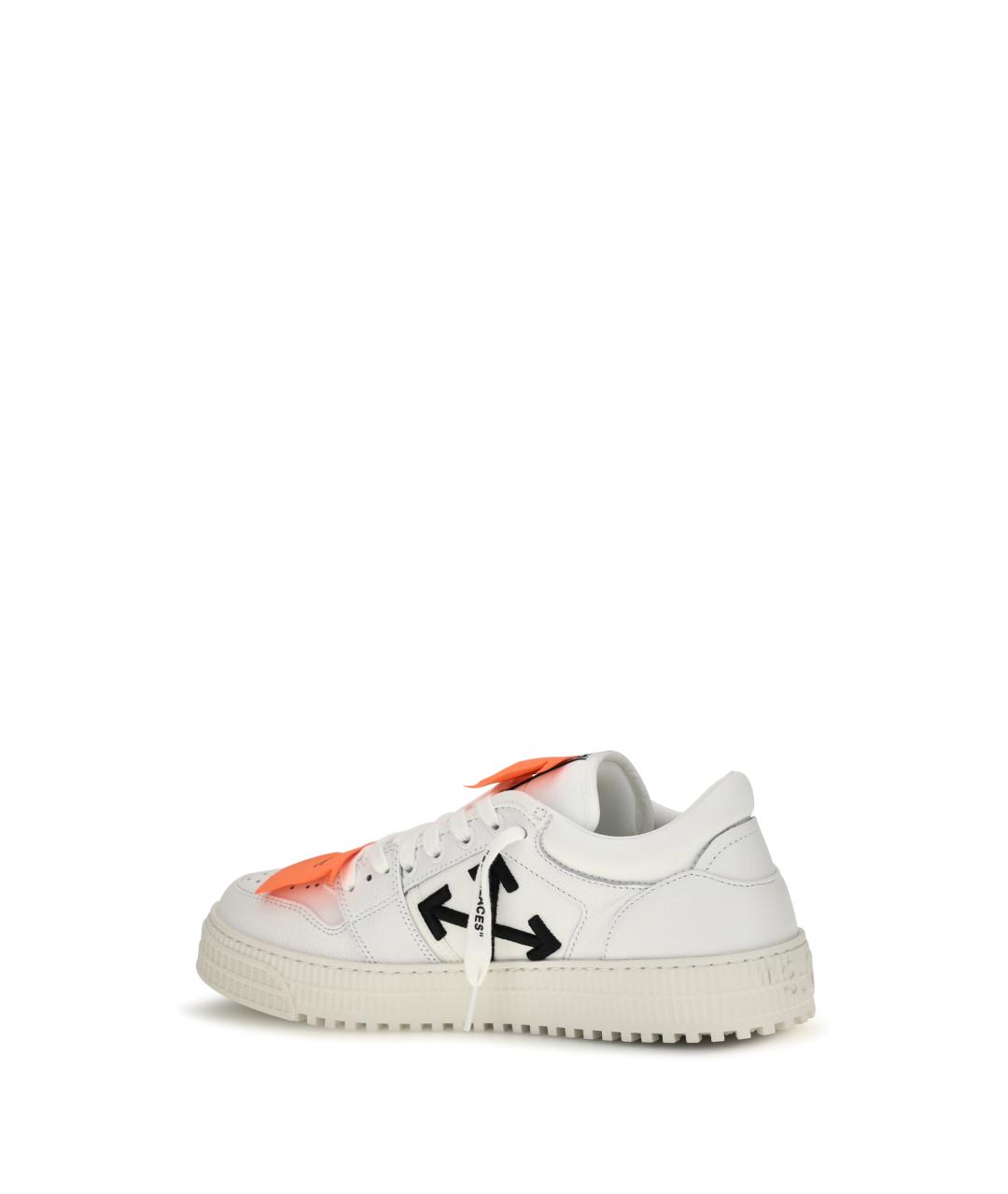 OFF-WHITE Белые кожаные низкие кроссовки / кеды, фото 3