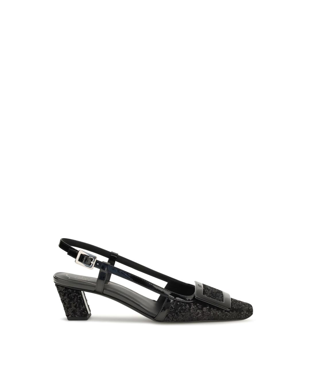 ROGER VIVIER Черные кожаные туфли, фото 1