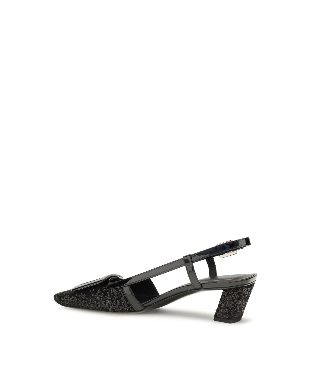 ROGER VIVIER Черные кожаные туфли, фото 3