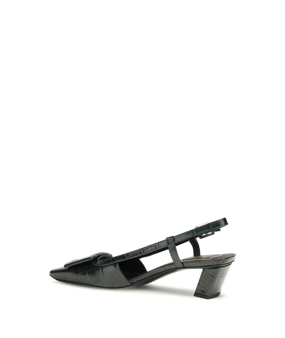 ROGER VIVIER Зеленые кожаные туфли, фото 3