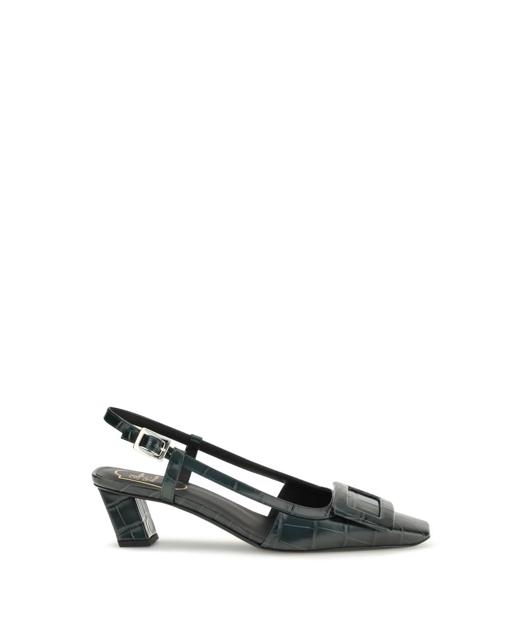 ROGER VIVIER Зеленые кожаные туфли, фото 1