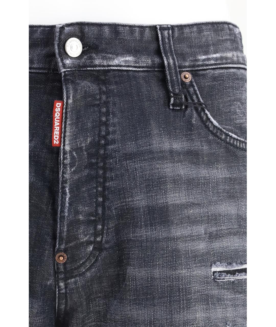 DSQUARED2 Черные хлопковые шорты, фото 3