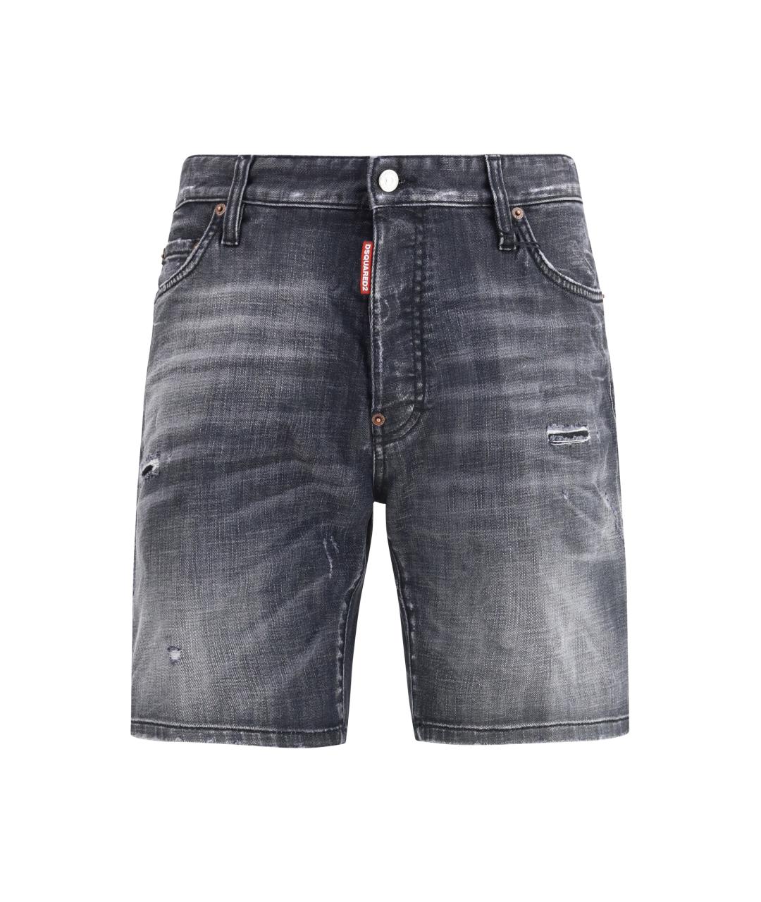 DSQUARED2 Черные хлопковые шорты, фото 1