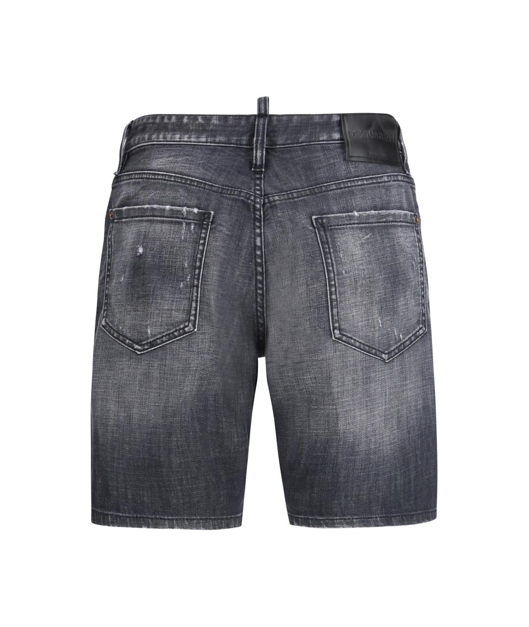 DSQUARED2 Черные хлопковые шорты, фото 2