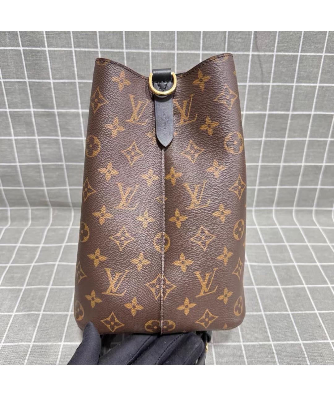 LOUIS VUITTON Коричневая кожаная сумка тоут, фото 3