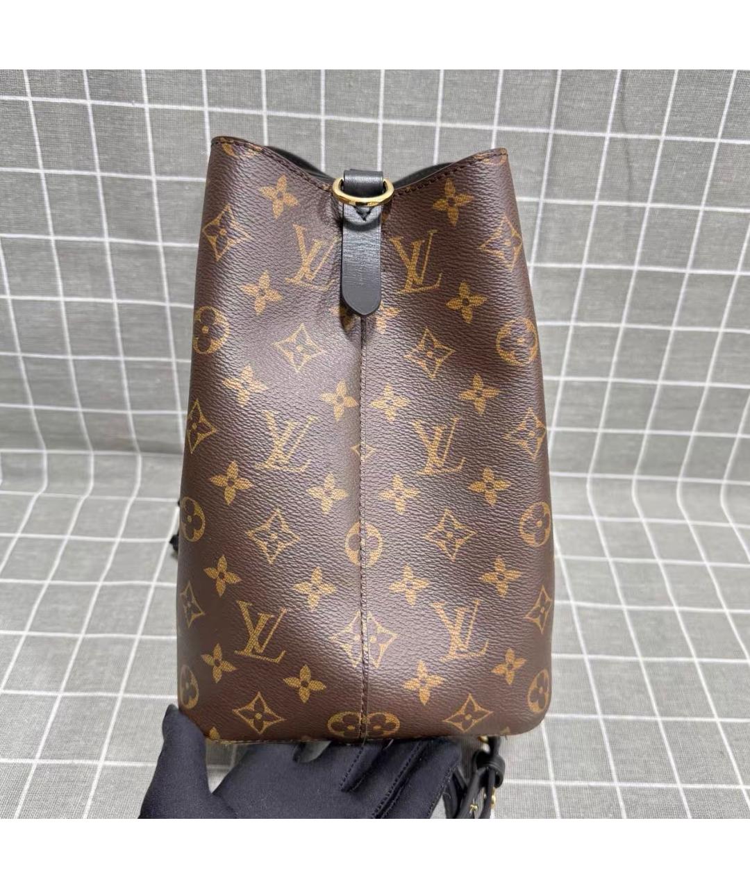 LOUIS VUITTON Коричневая кожаная сумка тоут, фото 4
