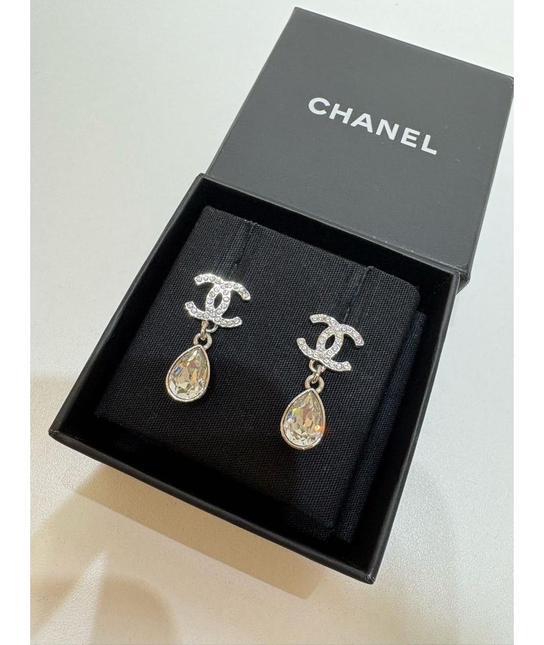 CHANEL Серебряные серьги, фото 2