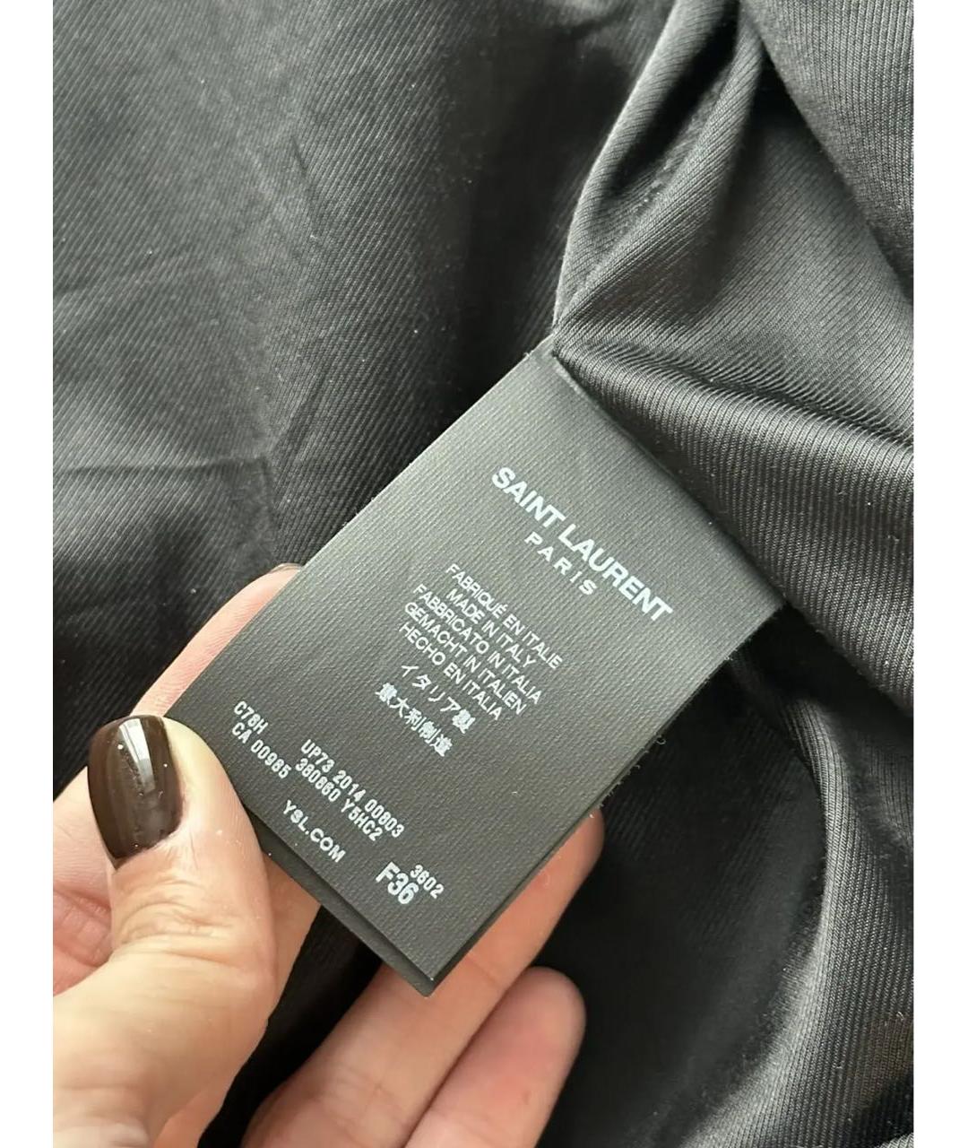 SAINT LAURENT Зеленая кожаная куртка, фото 6