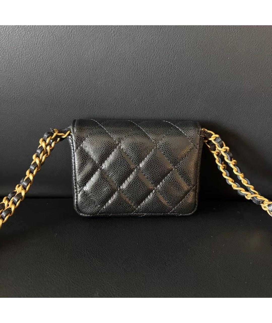 CHANEL Черная кожаная поясная сумка, фото 2