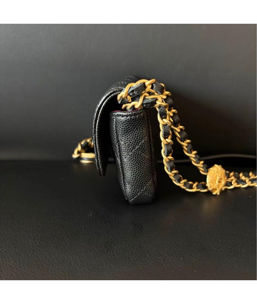 CHANEL Черная кожаная поясная сумка, фото 4