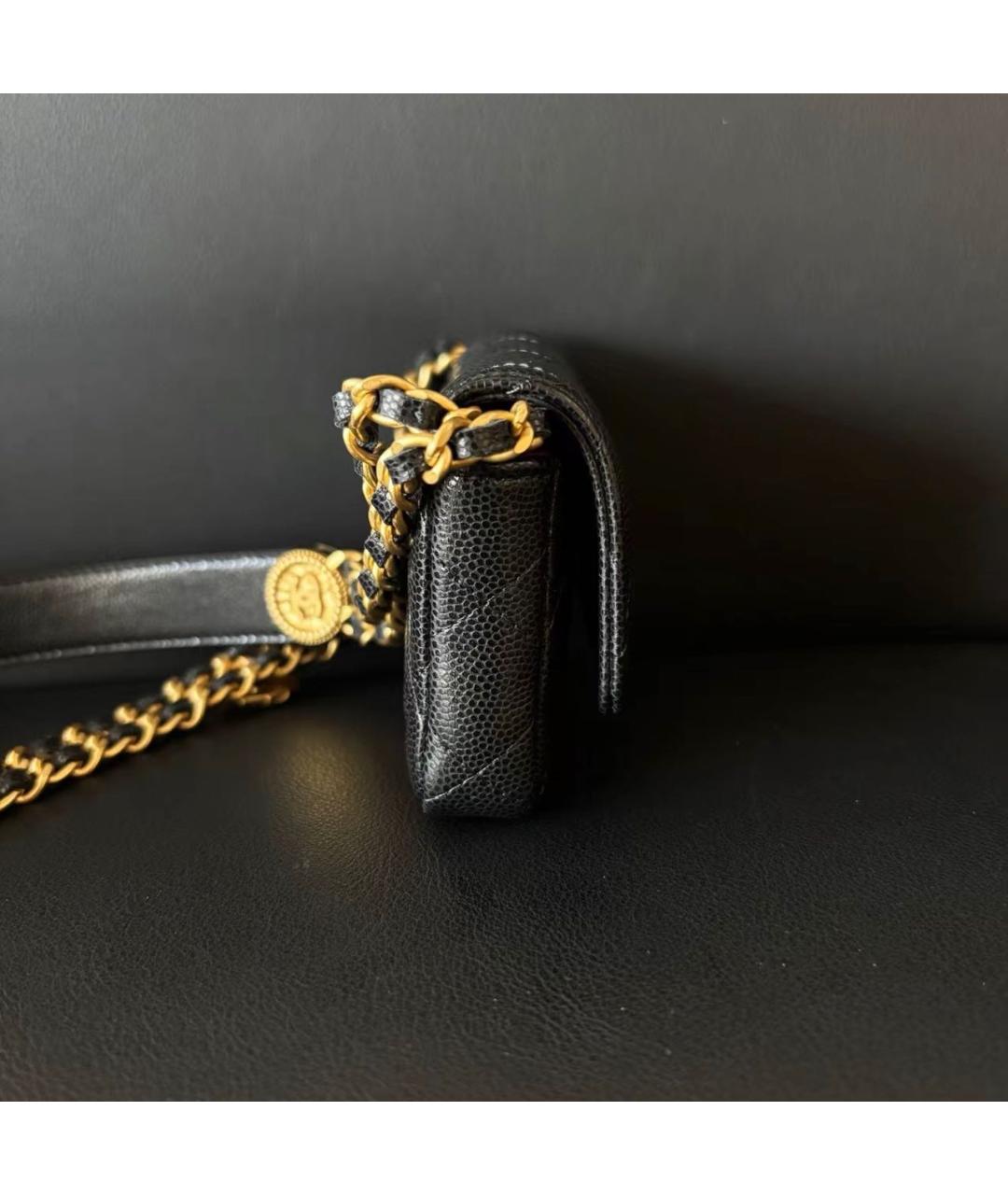 CHANEL Черная кожаная поясная сумка, фото 3