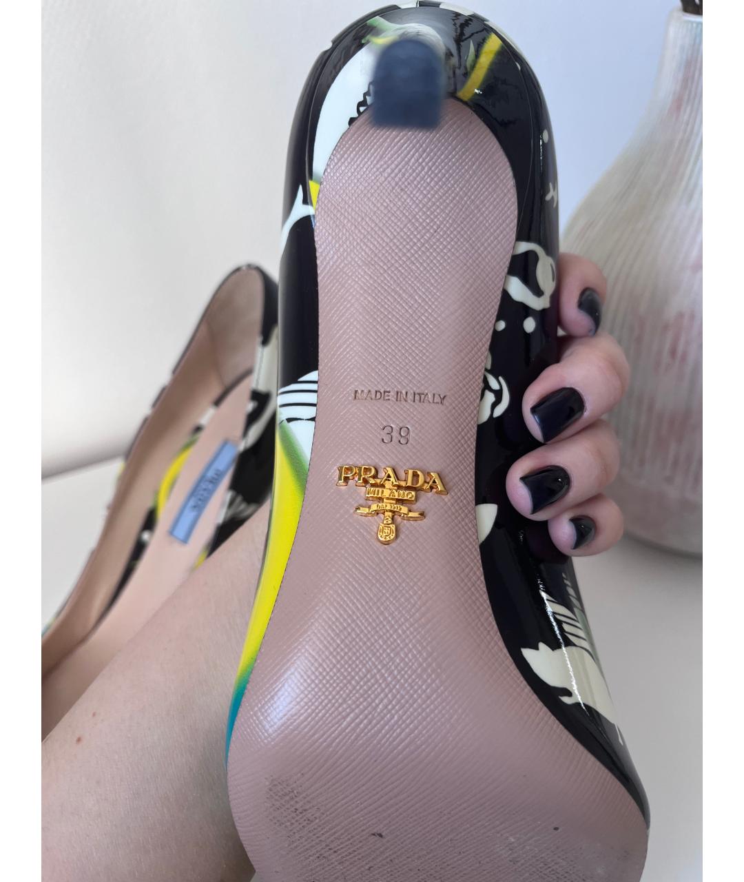 PRADA Мульти туфли из лакированной кожи, фото 4