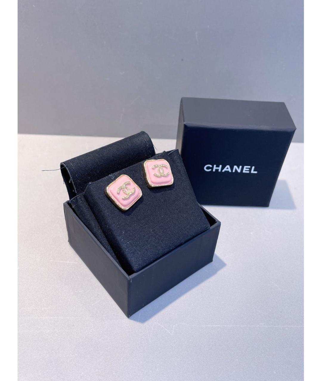 CHANEL Розовые серьги, фото 2