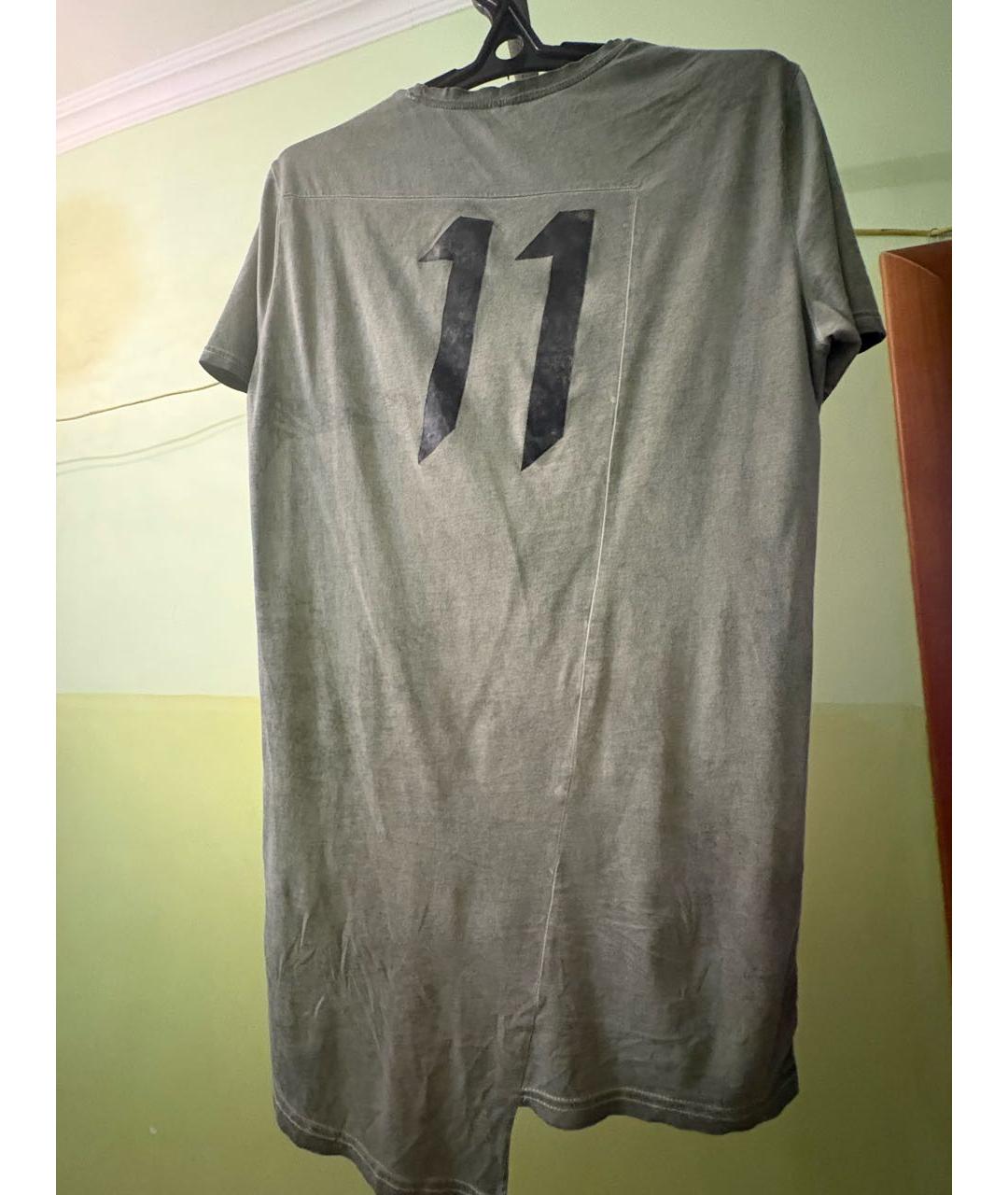 11 BY BORIS BIDJAN SABERI Антрацитовая хлопковая футболка, фото 2