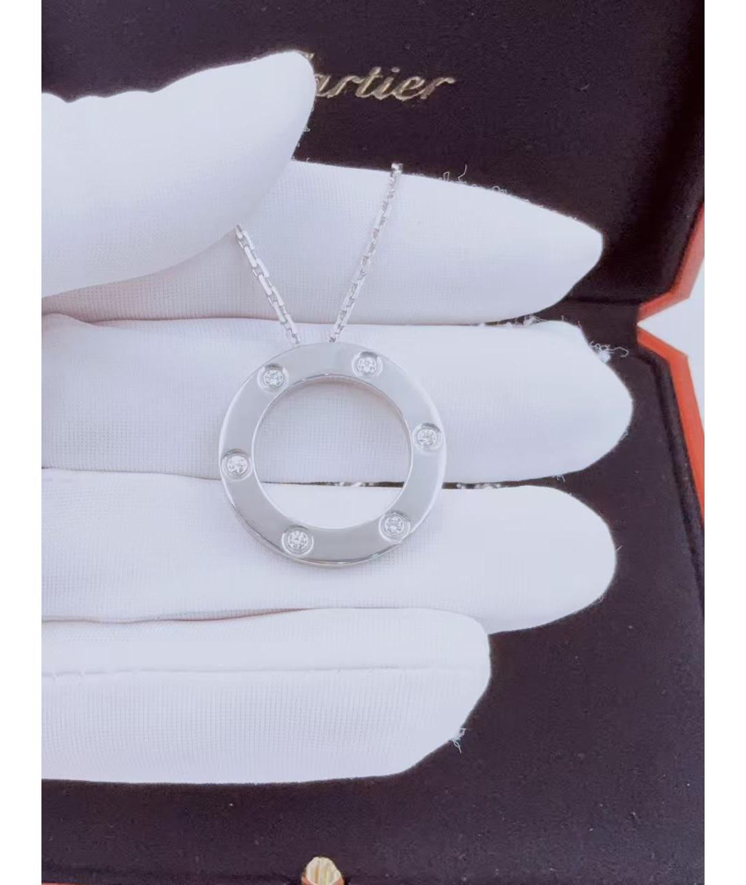 CARTIER Серебряное колье из белого золота, фото 2