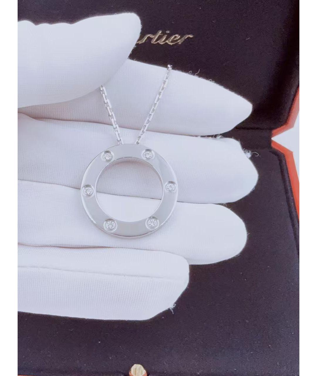 CARTIER Серебряное колье из белого золота, фото 3
