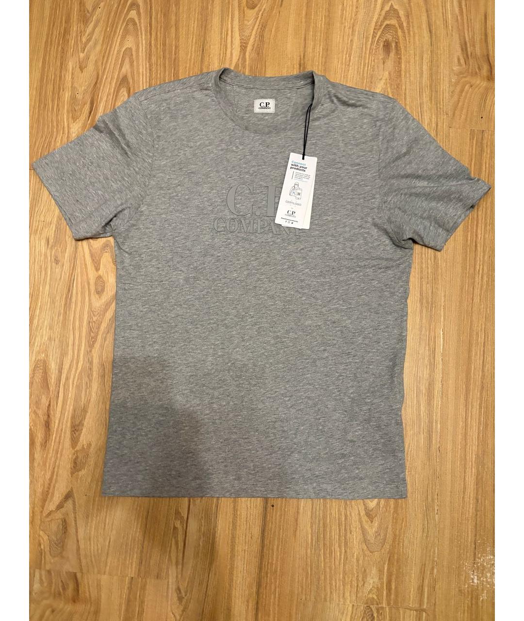 CP COMPANY Серая хлопковая футболка, фото 3