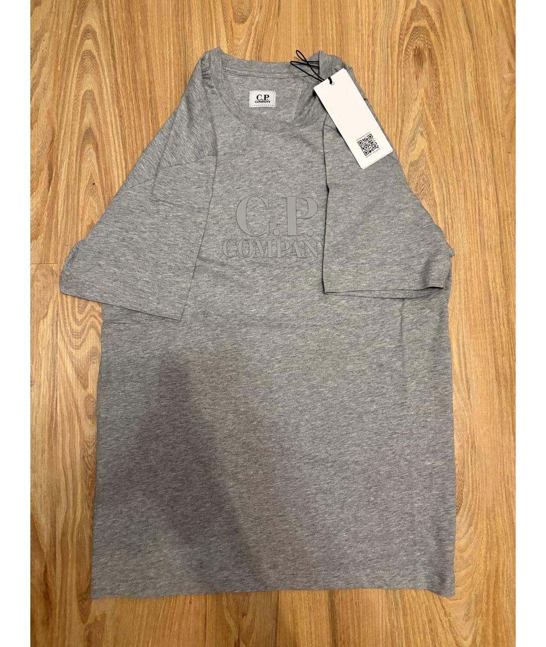 CP COMPANY Серая хлопковая футболка, фото 2