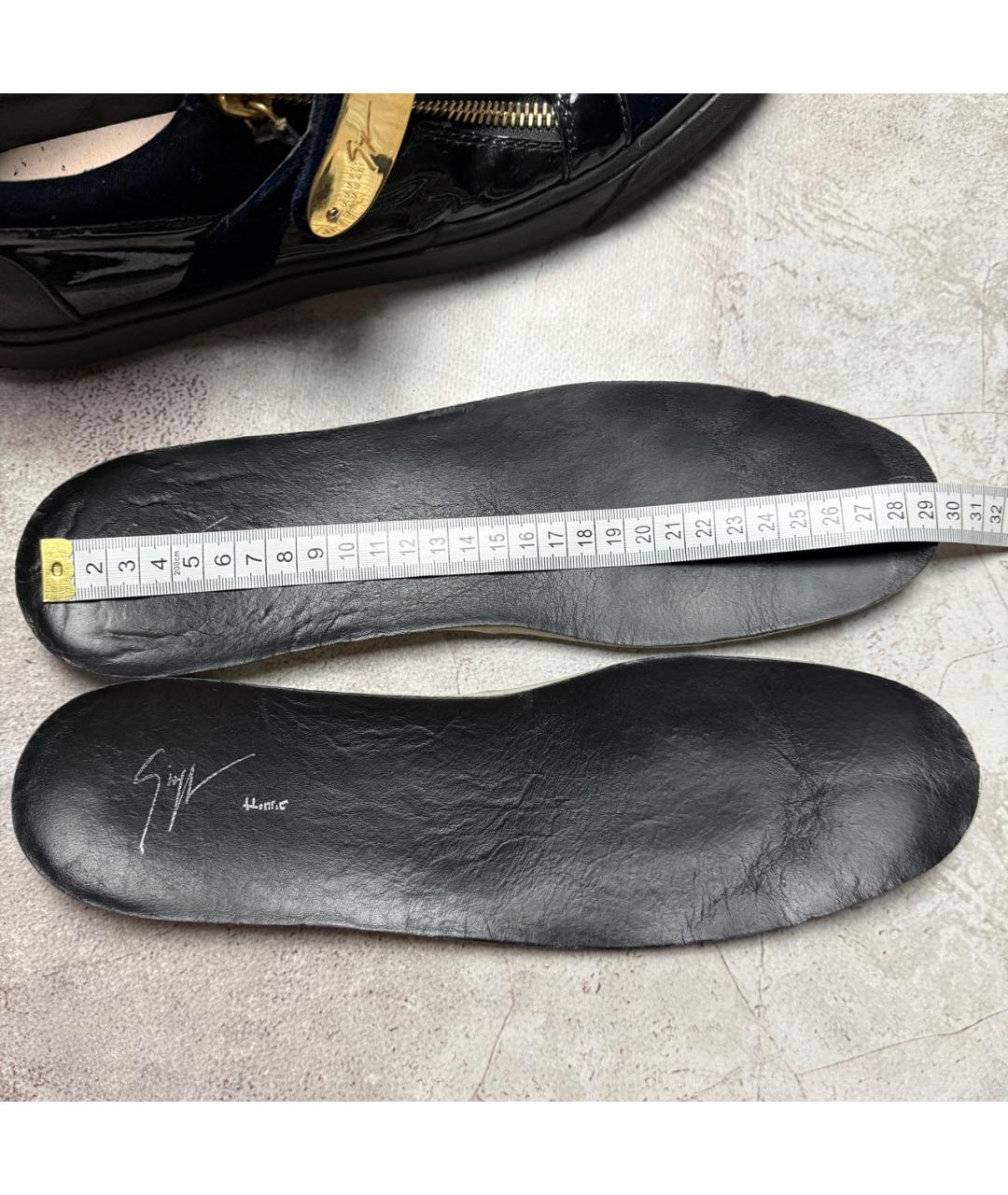 GIUSEPPE ZANOTTI DESIGN Темно-синие низкие кроссовки / кеды, фото 7
