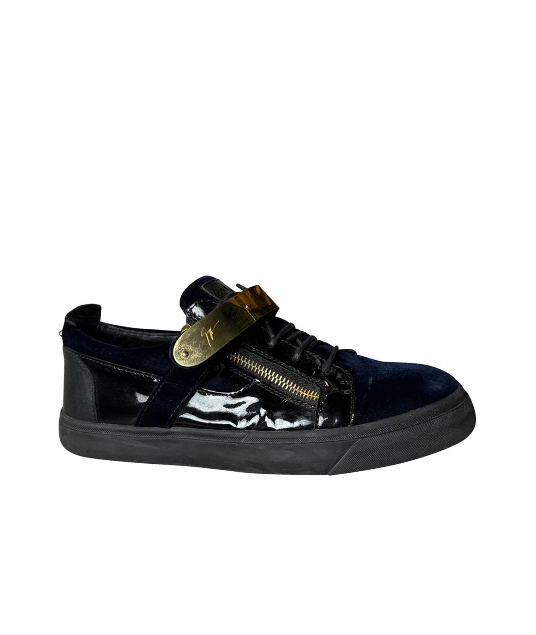 GIUSEPPE ZANOTTI DESIGN Темно-синие низкие кроссовки / кеды, фото 1