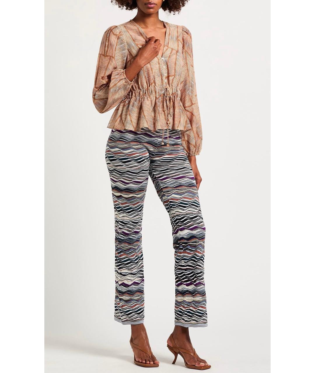 MISSONI Мульти вискозные прямые брюки, фото 2