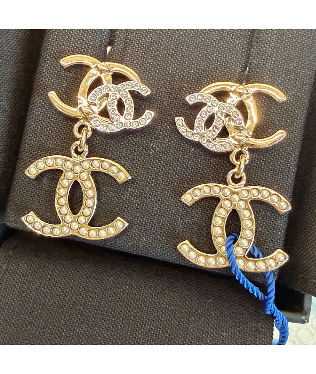 CHANEL Золотые серьги, фото 5