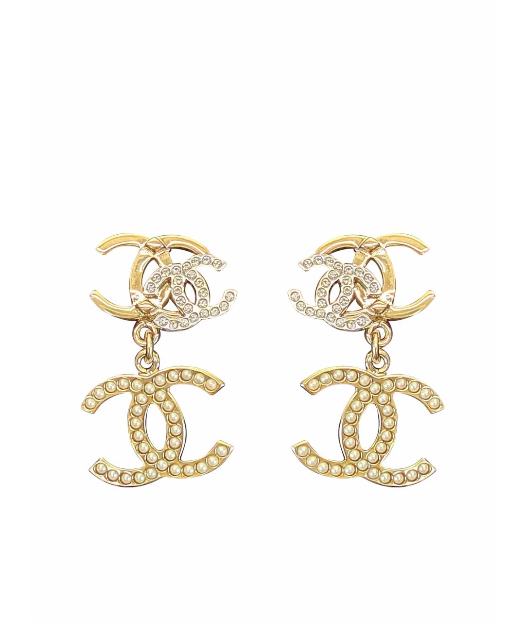 CHANEL Золотые серьги, фото 1