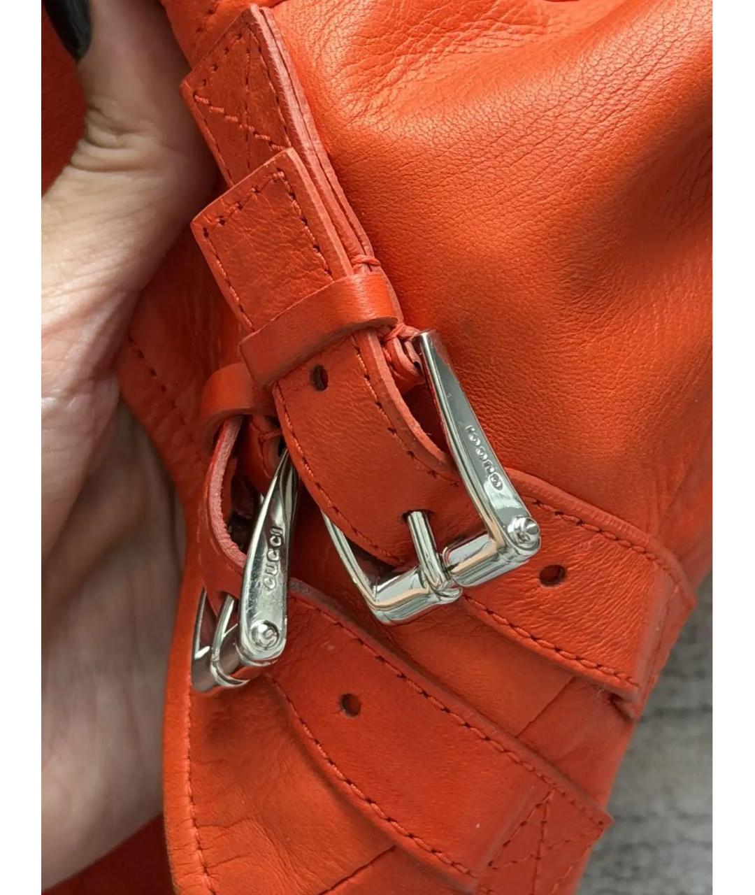 GUCCI Оранжевая кожаная куртка, фото 8
