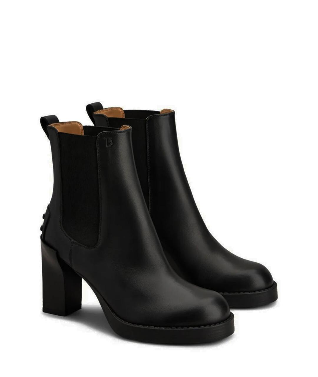 TOD'S Черные кожаные ботильоны, фото 2