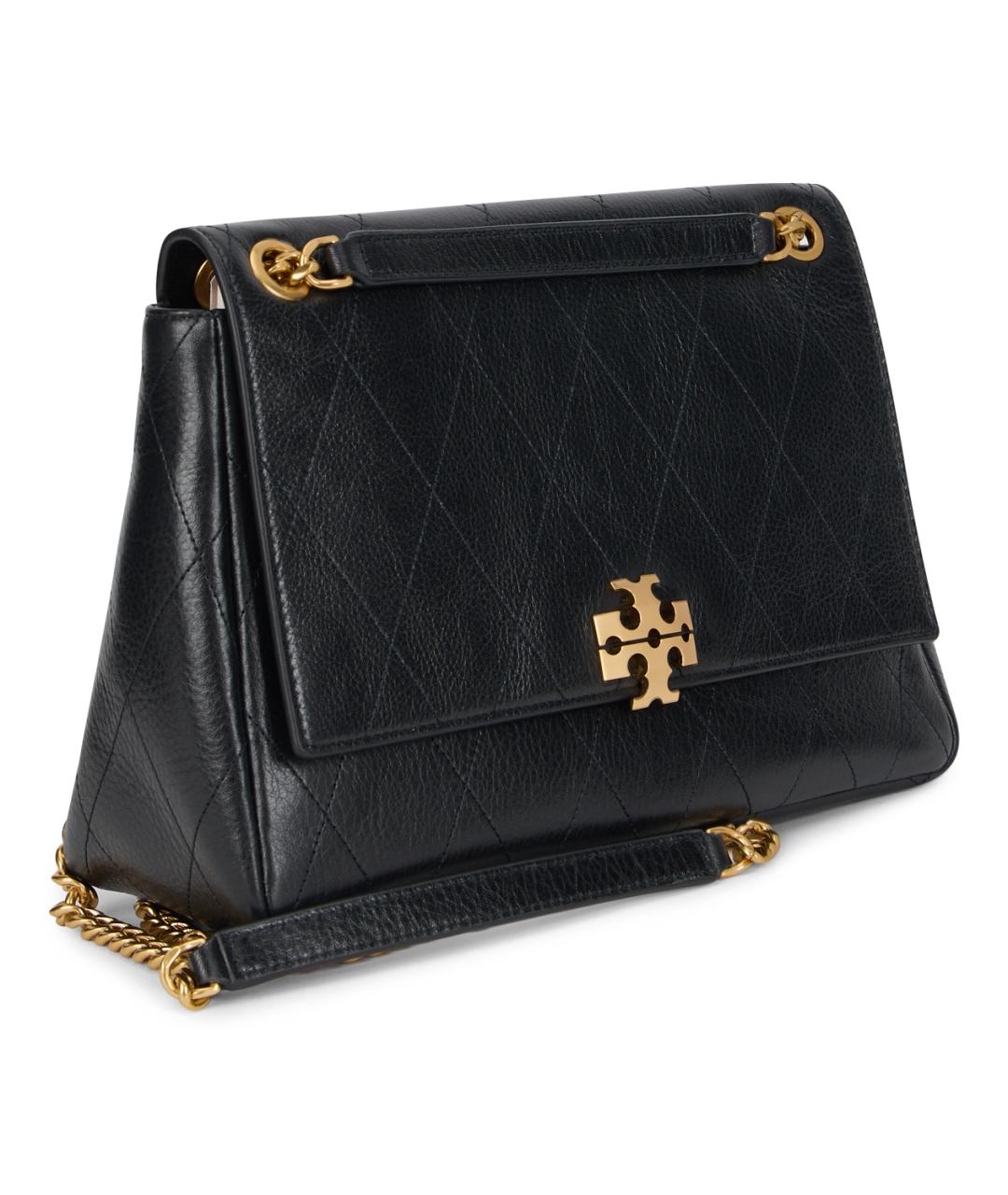 TORY BURCH Черная кожаная сумка через плечо, фото 3
