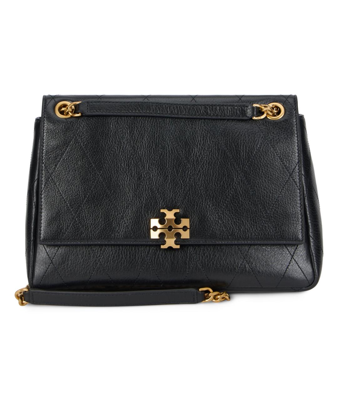 TORY BURCH Черная кожаная сумка через плечо, фото 2