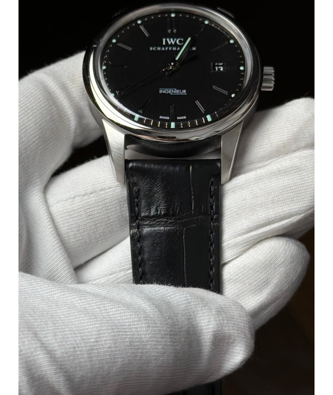 IWC Черные часы, фото 5