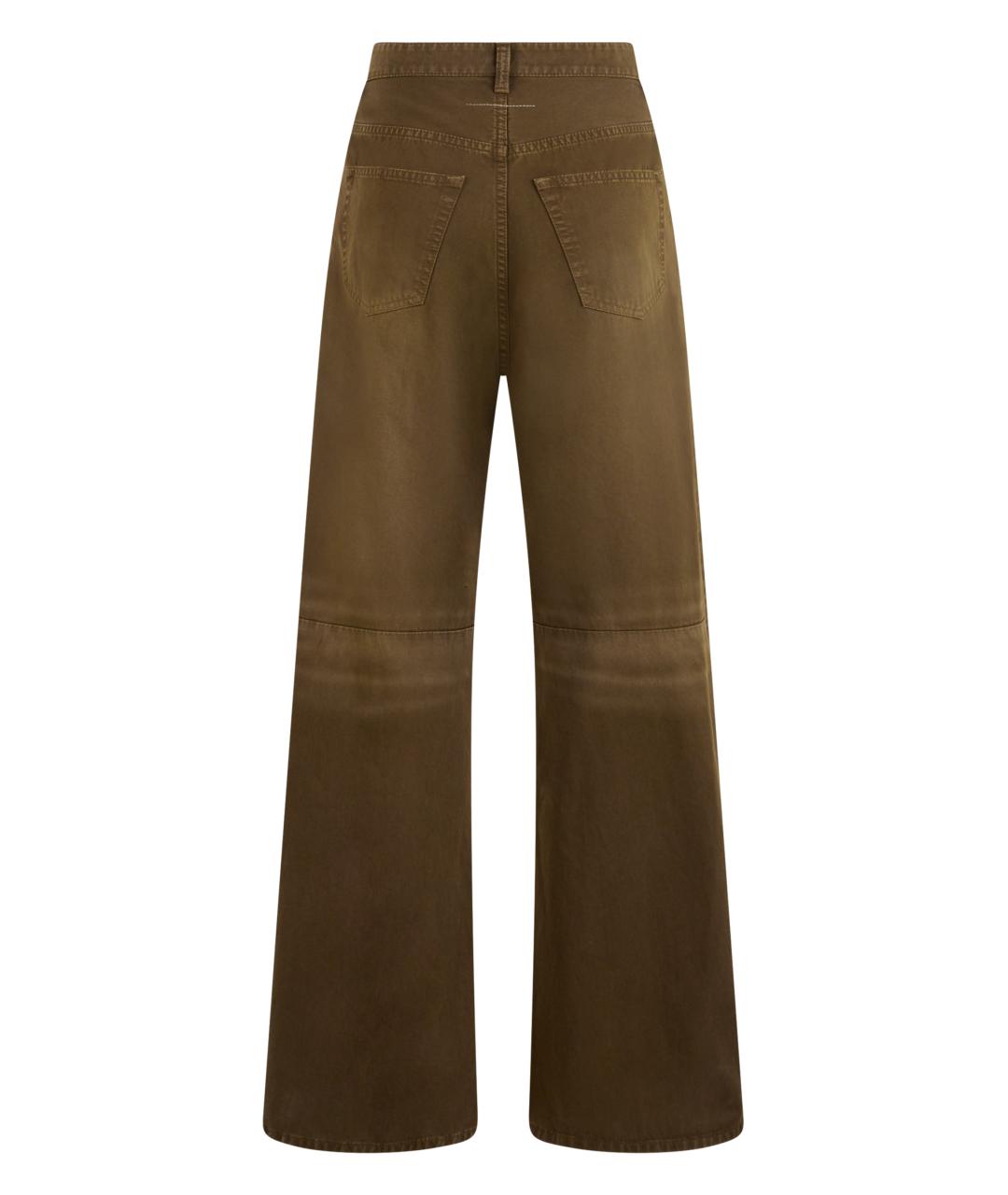 MM6 MAISON MARGIELA Коричневые хлопковые джинсы клеш, фото 2