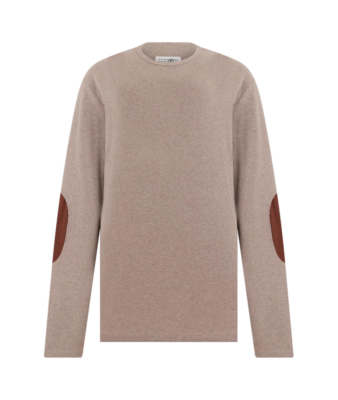 MM6 MAISON MARGIELA Бежевый хлопковый джемпер / свитер, фото 1