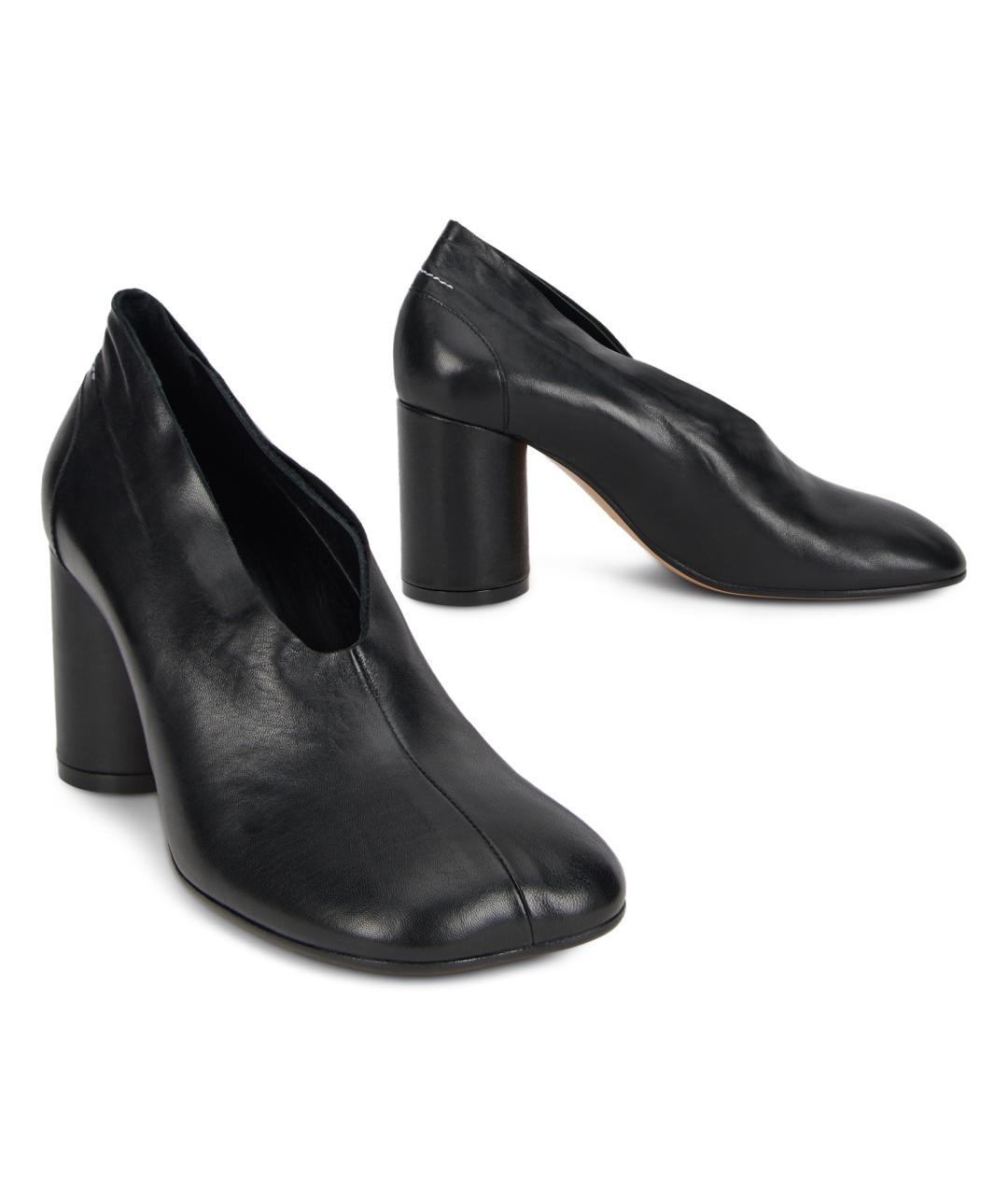 MM6 MAISON MARGIELA Черные кожаные туфли, фото 3